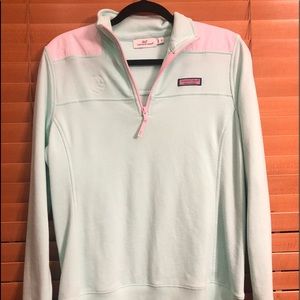 Teal vineyard vines quarter zip